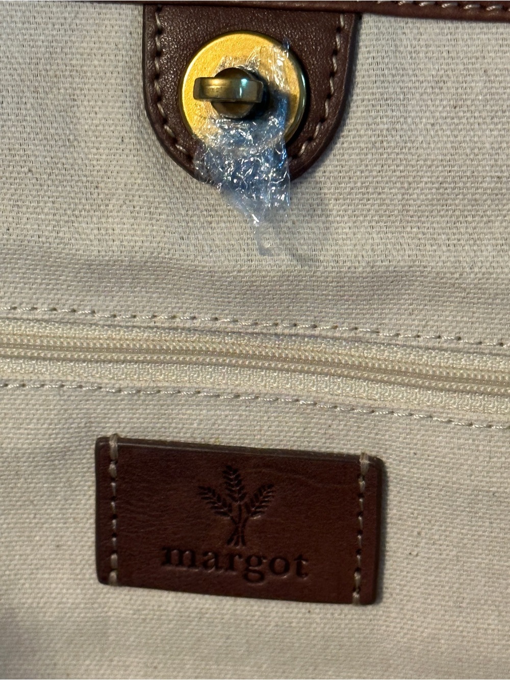 Margo New York Phoebe Leather Tote Bag in Cognac - Picture 3 of 11